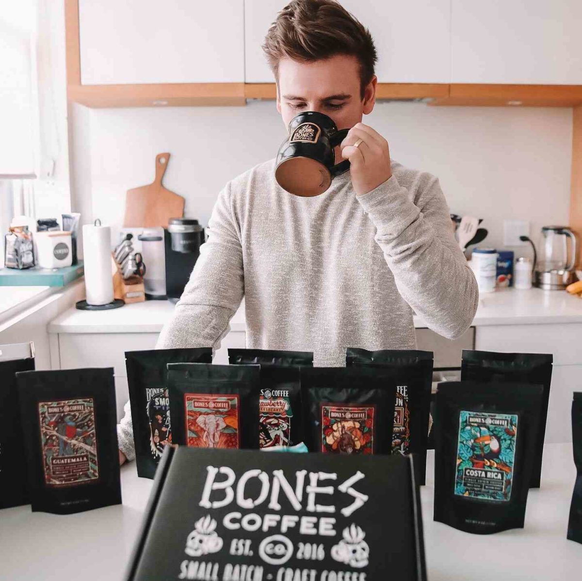 bones coffee shirt