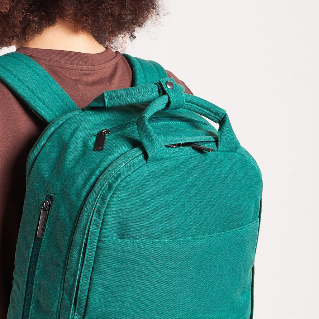 Slim Backpack - Dandelion Yellow  Sustainable and Stylish Slim Laptop  Backpacks by Day Owl